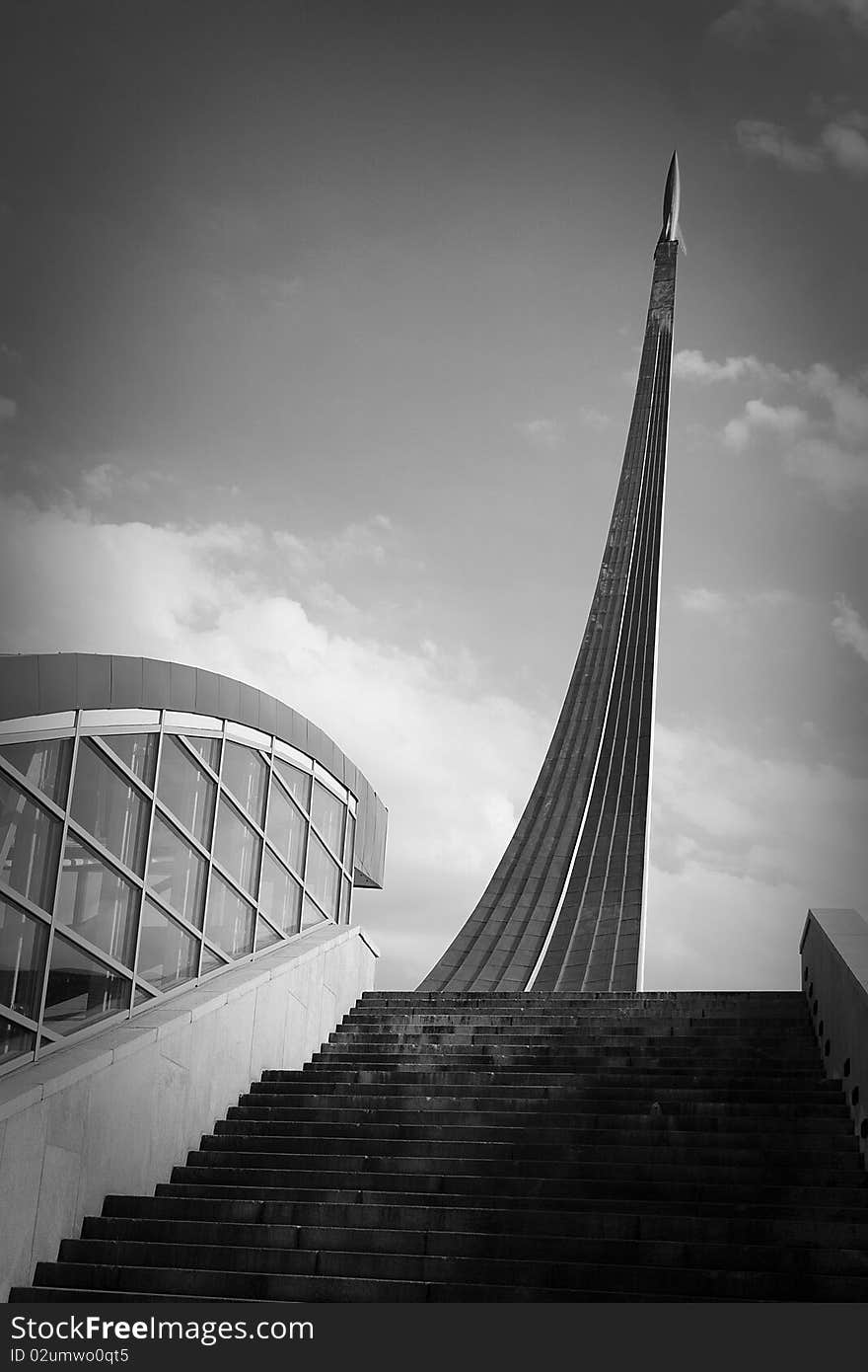 View of Space monument in Moscow