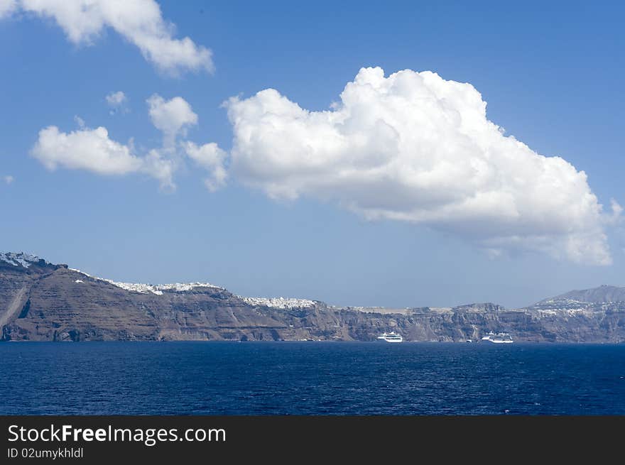 Gorgeous View Of Romantic Santorini