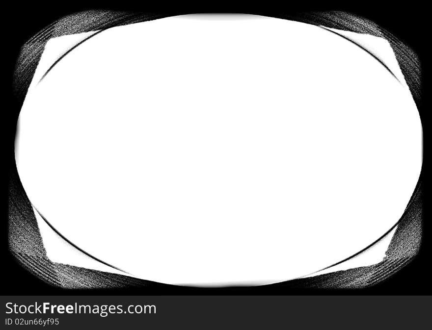 Rounded black frame with copyspace.