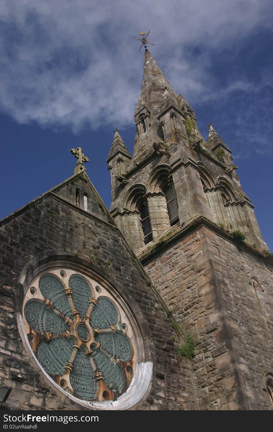 Church in the town of Tobermory situated on the isle of Mull off the west coast of Scotland. Church in the town of Tobermory situated on the isle of Mull off the west coast of Scotland.