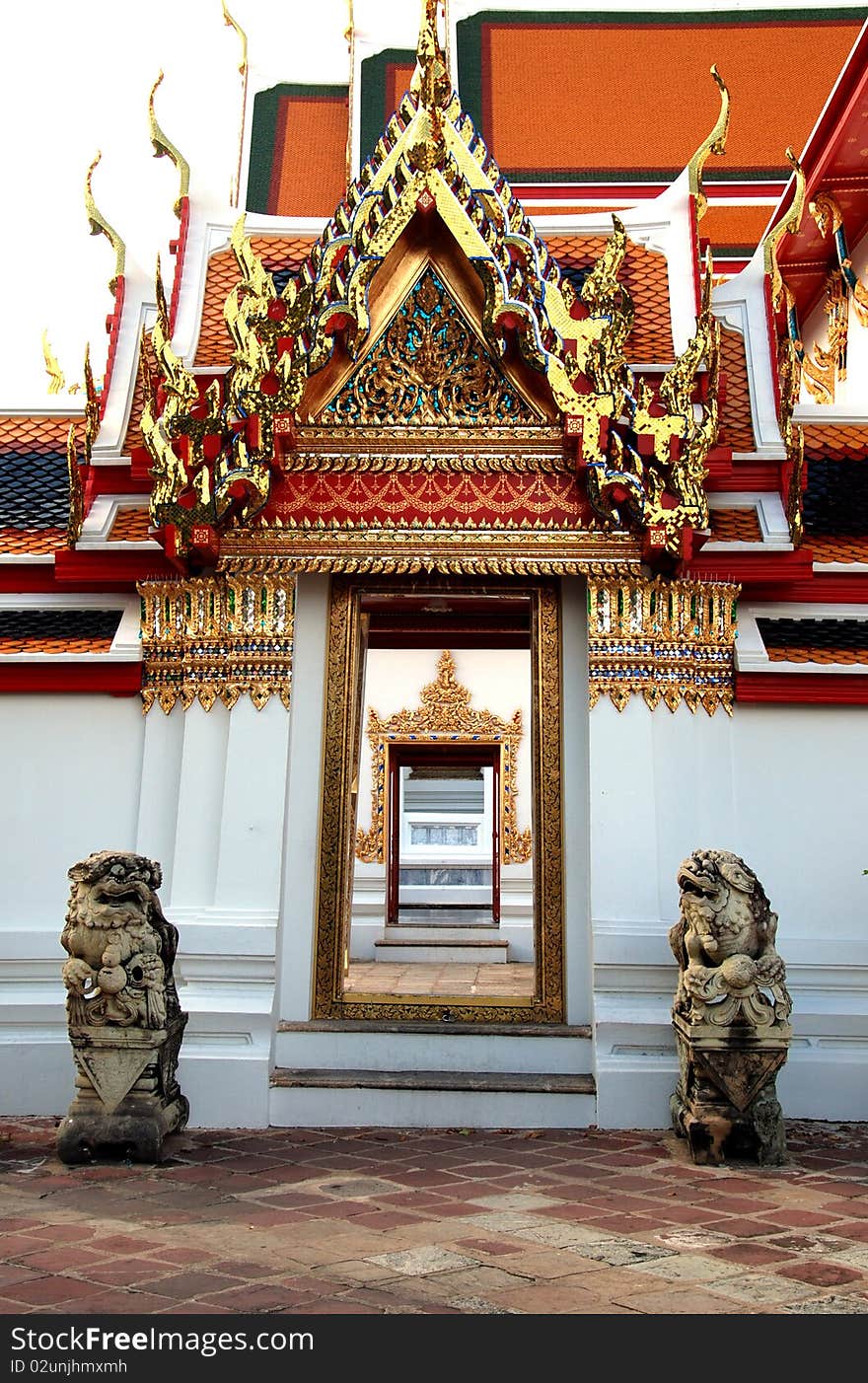 Lion Statue At Wat Pho Bangkok Thailand