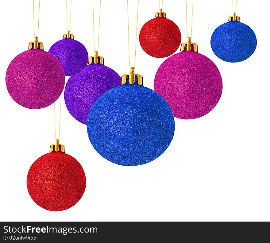 Multi colored christmas balls