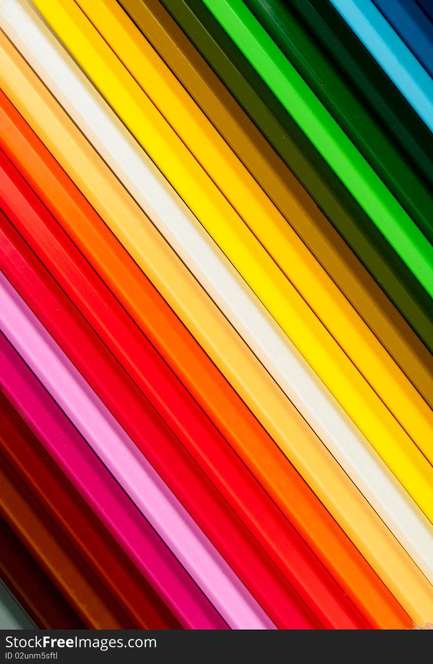 Color background of colored pencils