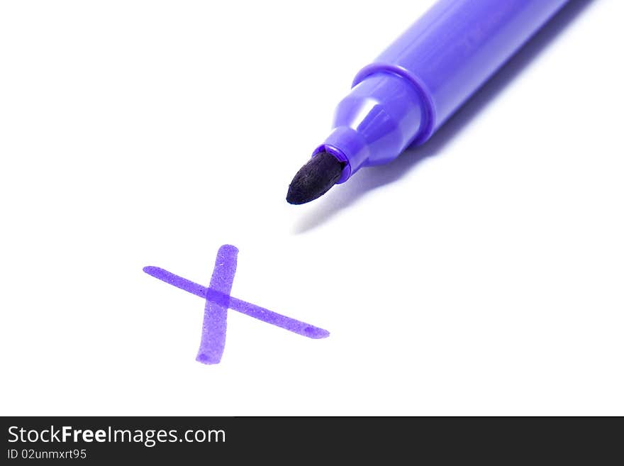 Purple Cross Drawing