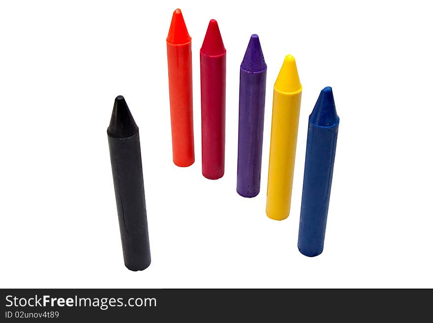 Six crayons