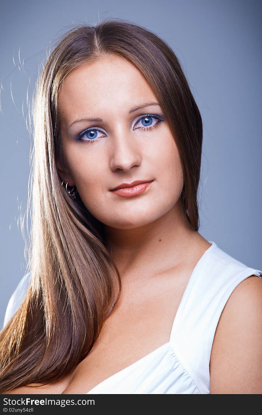 Close-up portrait of a beautiful girl