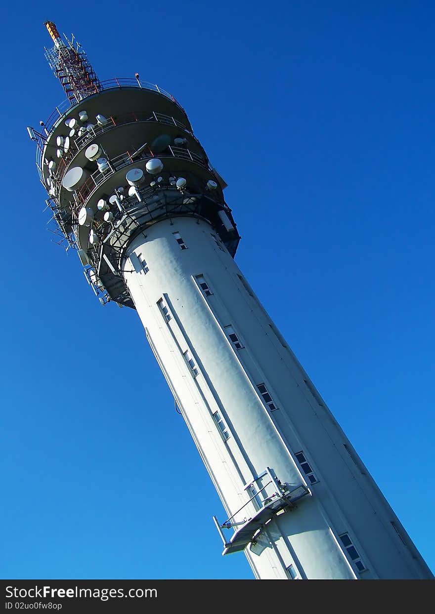 Television tower in Brno in the Czech Republic. Television tower in Brno in the Czech Republic