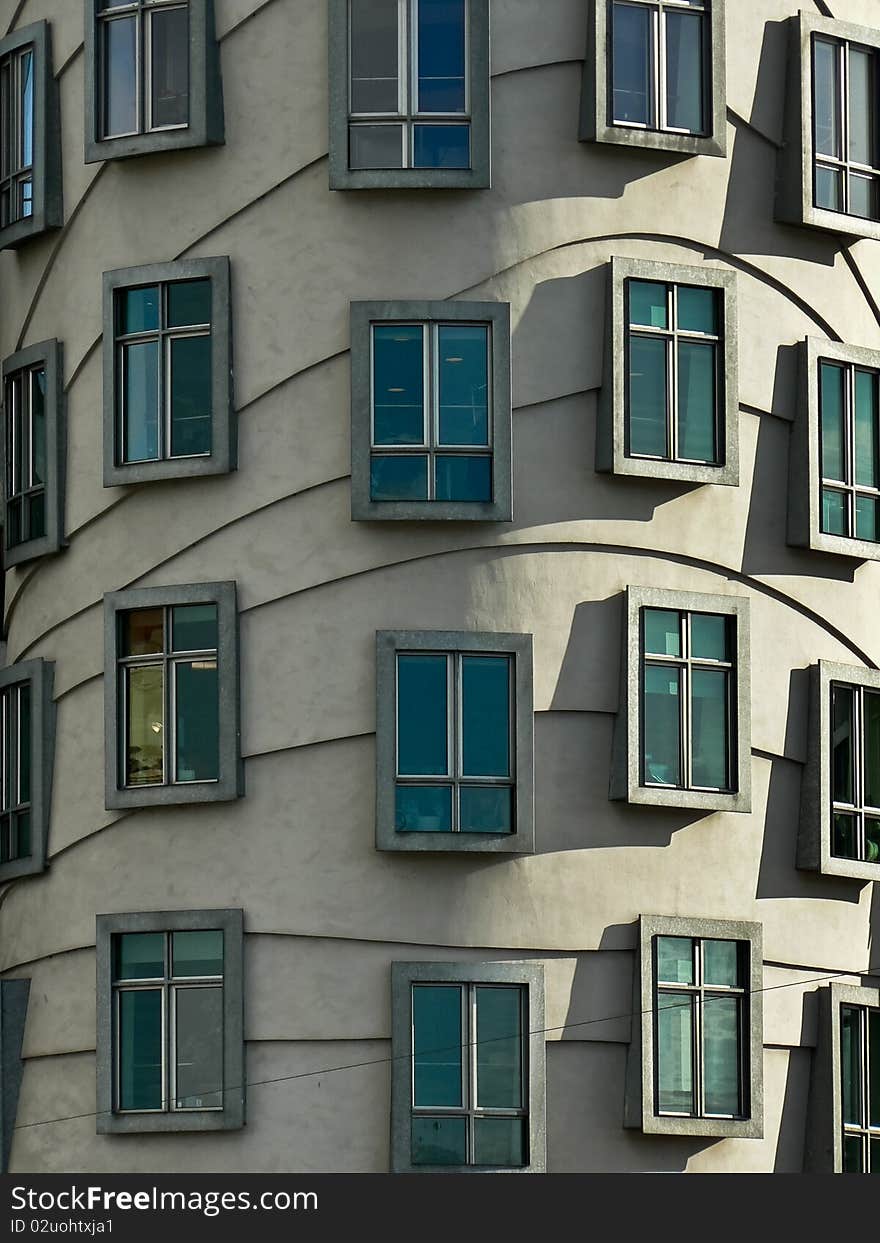 Asymmetrical curves and rows of windows