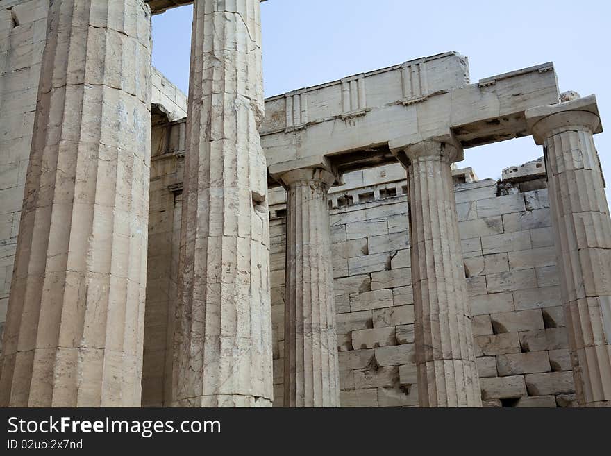 Abstract of Athens Ancient Parthenon Propylaea