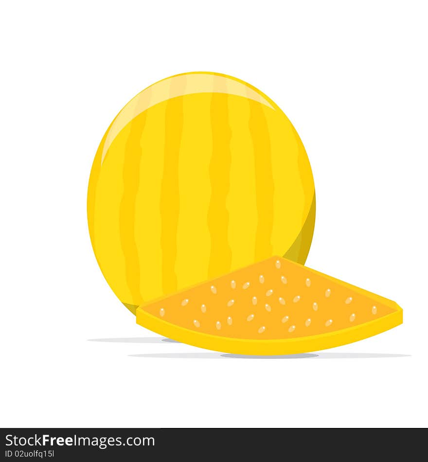 An illustration of a yellow melon