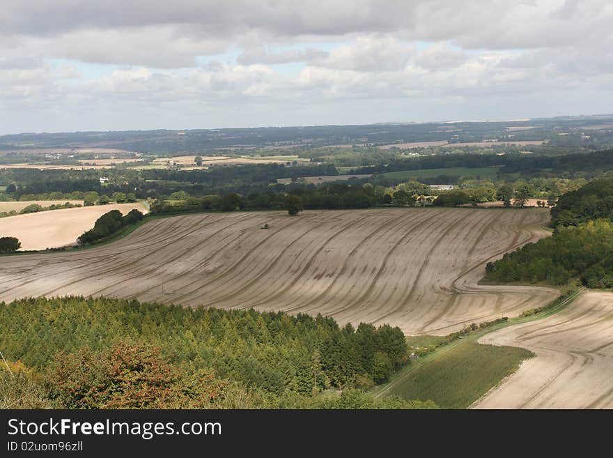 Image showing farmland and forest in the english county of Berkshire. Image showing farmland and forest in the english county of Berkshire