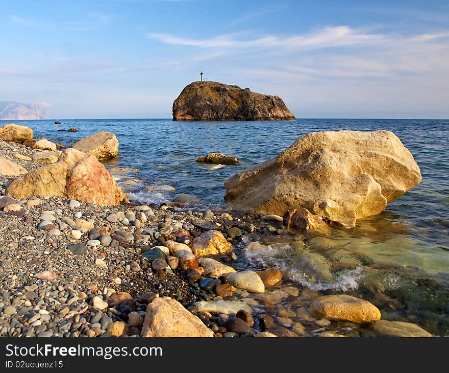 Rock in the sea