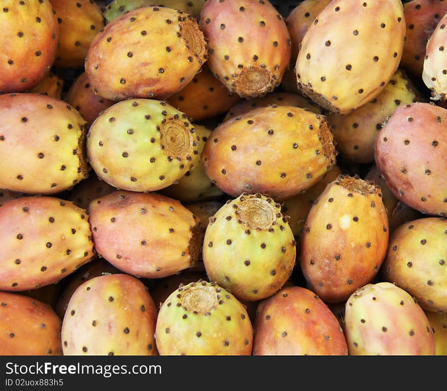 A texture of cactus fruits. A texture of cactus fruits