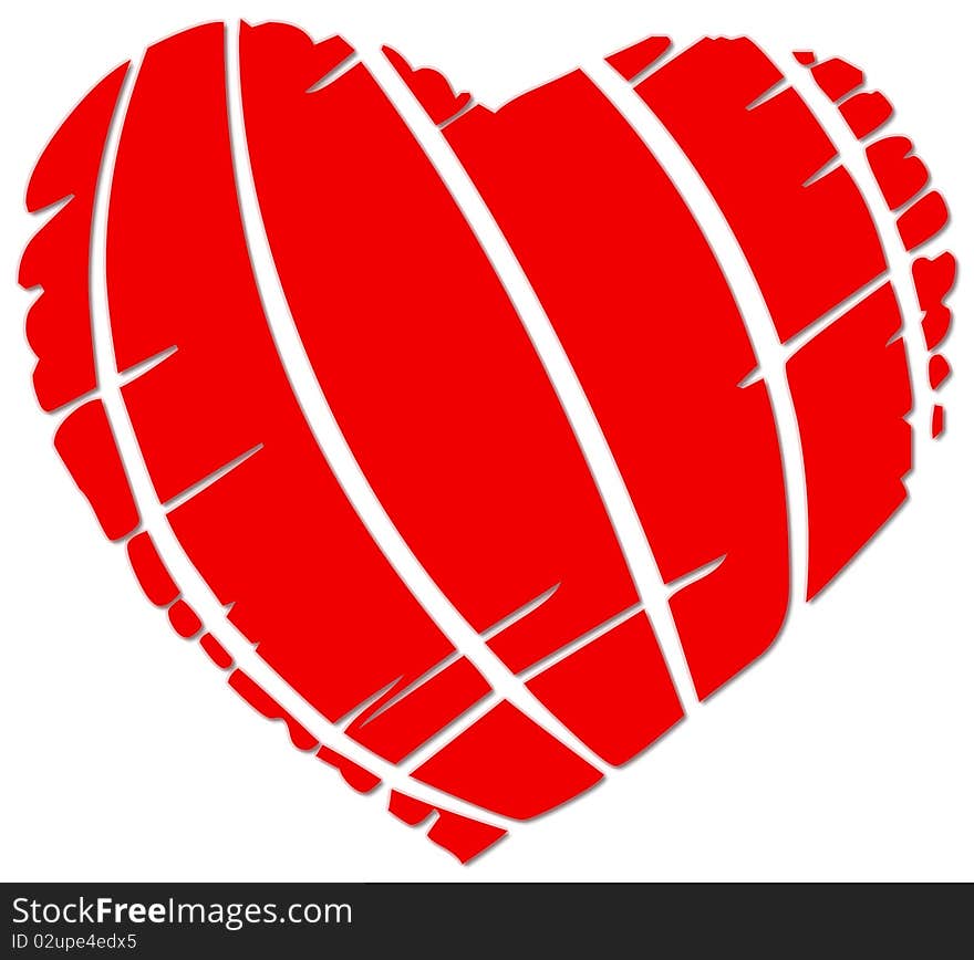 Illustration of a red heart