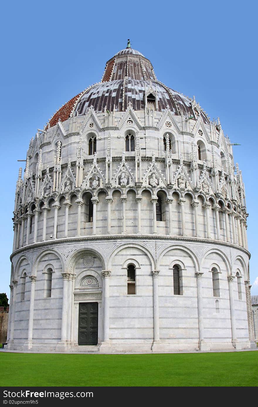 The Baptistry of St. John in Pisa, Tuscany, Italy. The Baptistry of St. John in Pisa, Tuscany, Italy