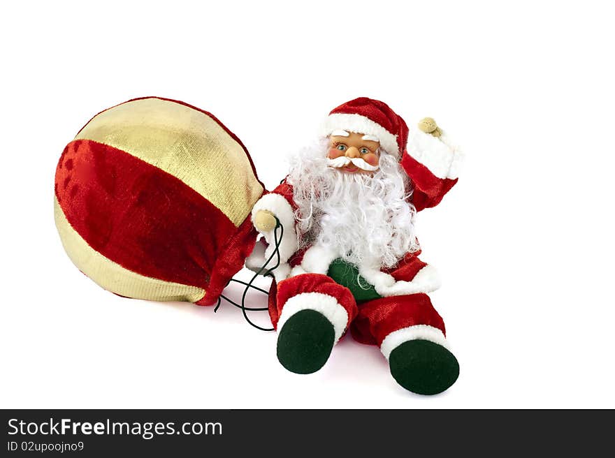 Snowman Santa Claus with balloon 1