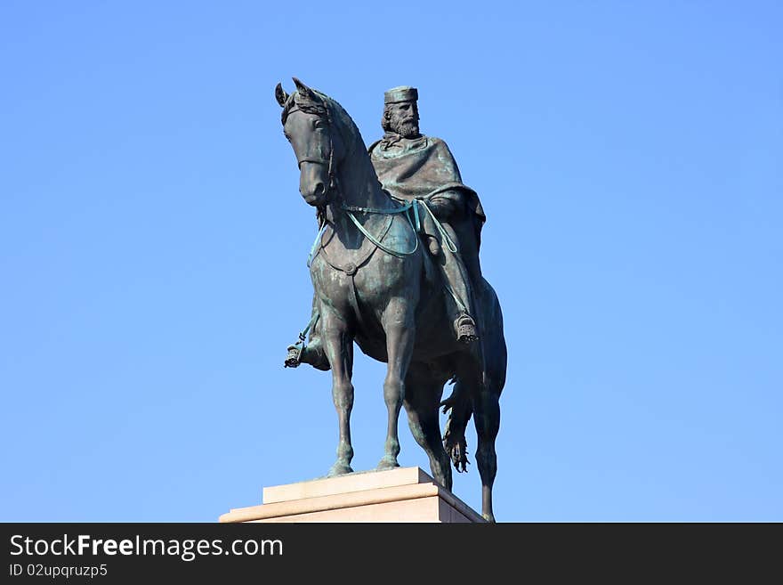 Monument a Giuseppe Garibaldi � Gianicolo in Roma, Italia