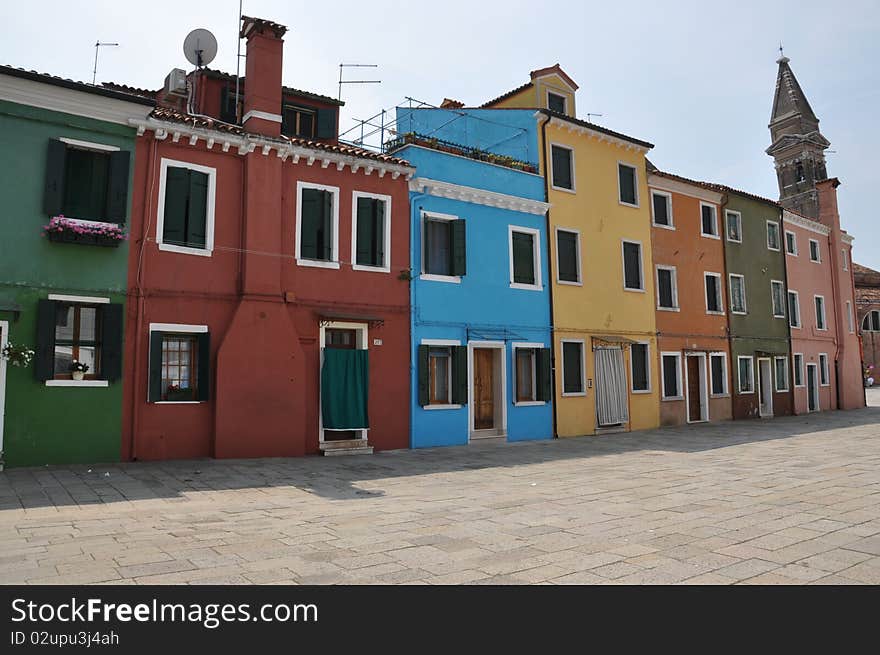 Burano Island In Venice