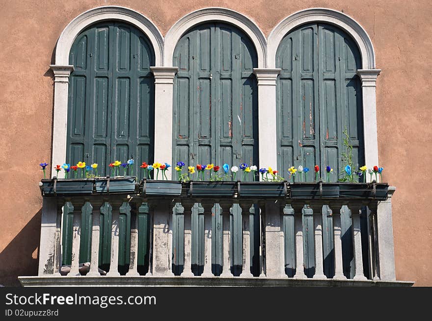 Balcony in Murano island, Venice