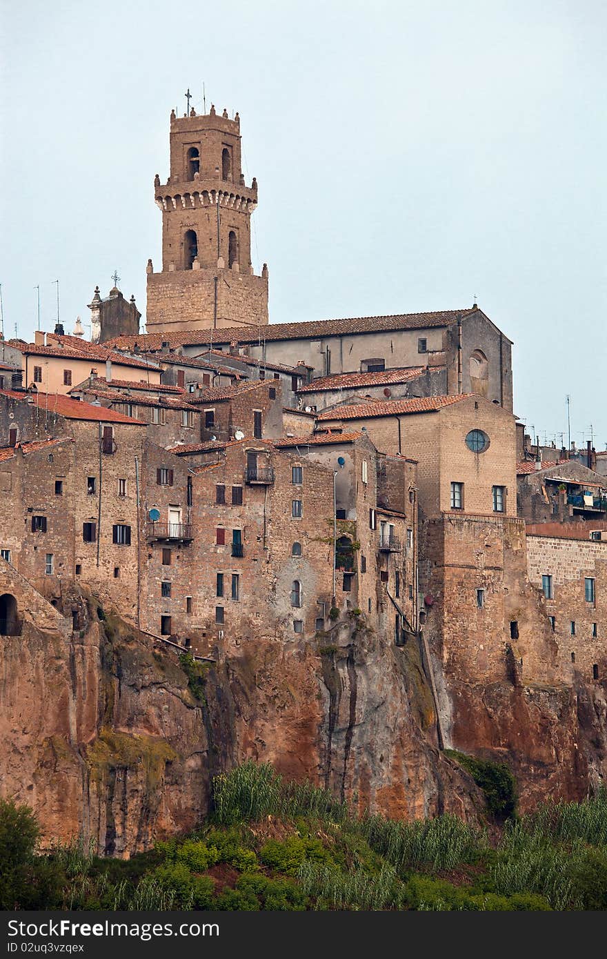 Pitigliano, rural village in Tuscany built on the rocks