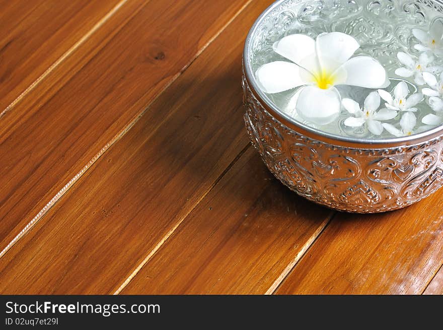 Thai style SPA decoration with flora bowl.