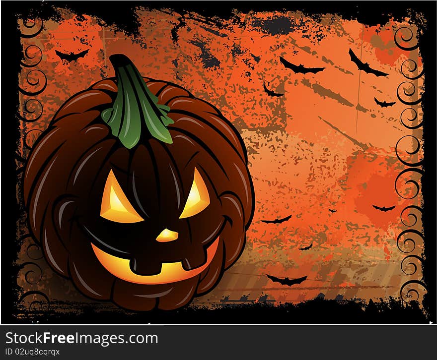 Halloween pumpkin background