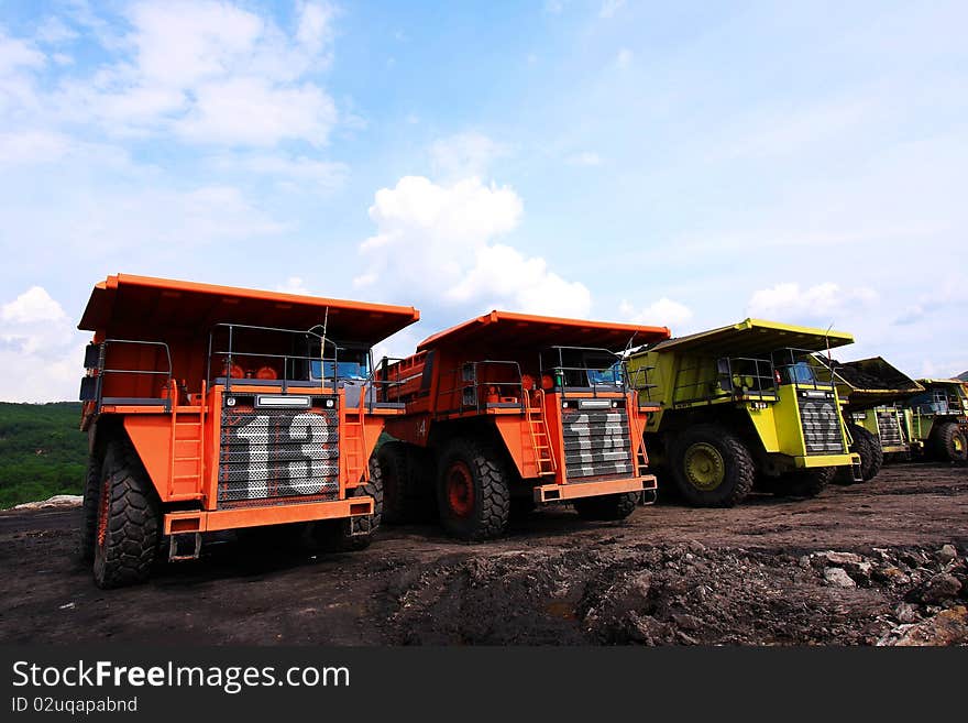 Big truck on the mine