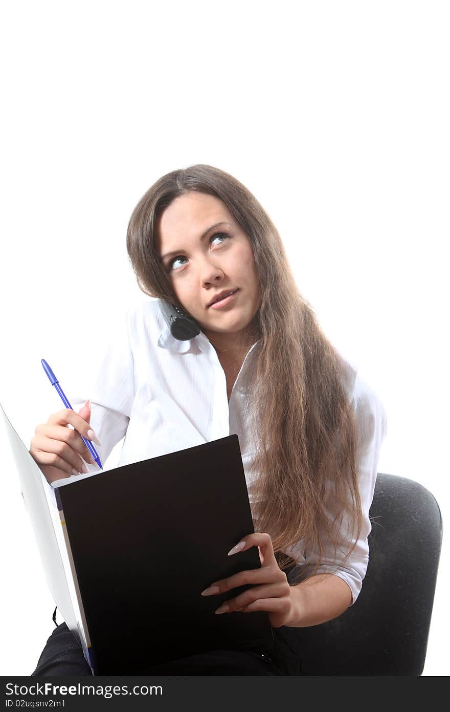 Businesswoman with a phone