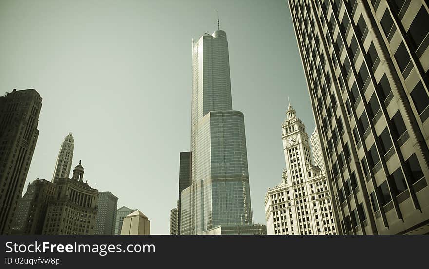 Office Buildings in Downtown Chicago. Office Buildings in Downtown Chicago