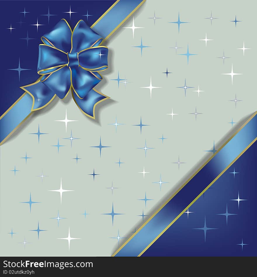 Christmas illustration on a stars background