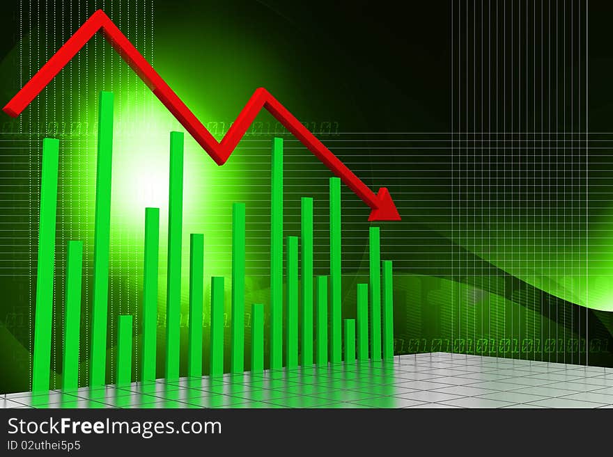 3d financial graph- SUCCESS -growth, benefits