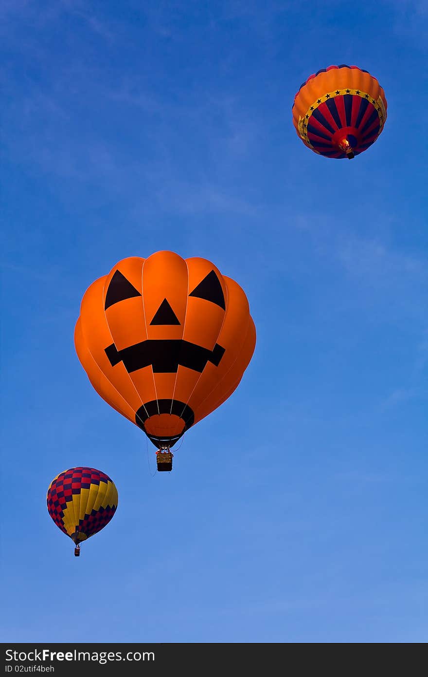 Colorful balloons in blue sky 1