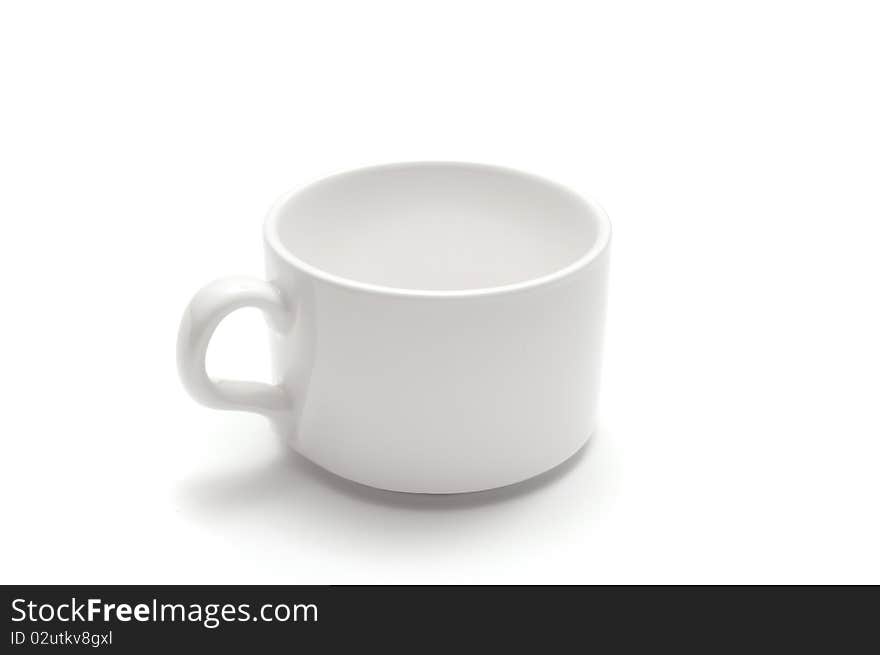 White  coffee mug isolated on a white background