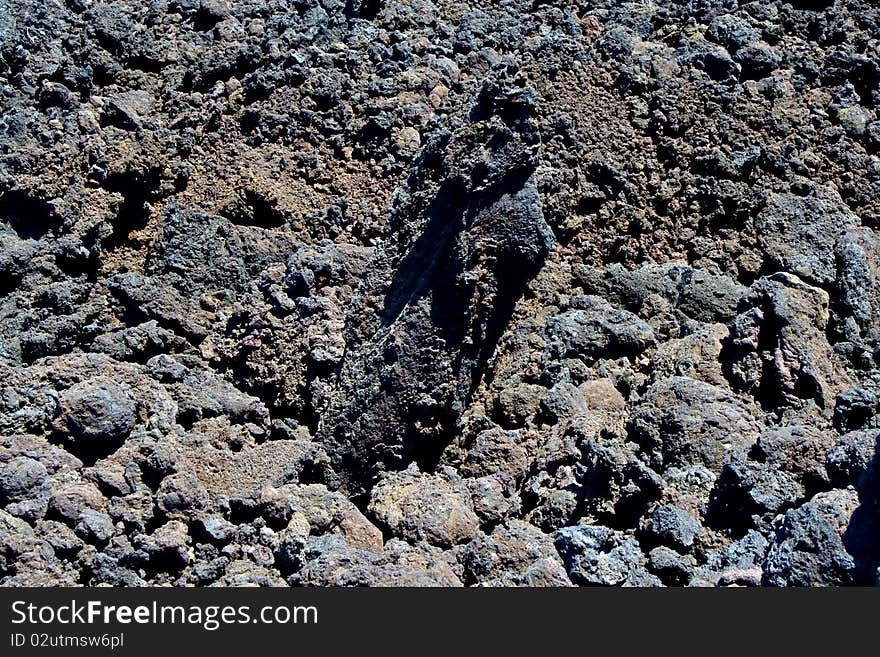 Stones in the volcanic area of Timanfaya. Stones in the volcanic area of Timanfaya