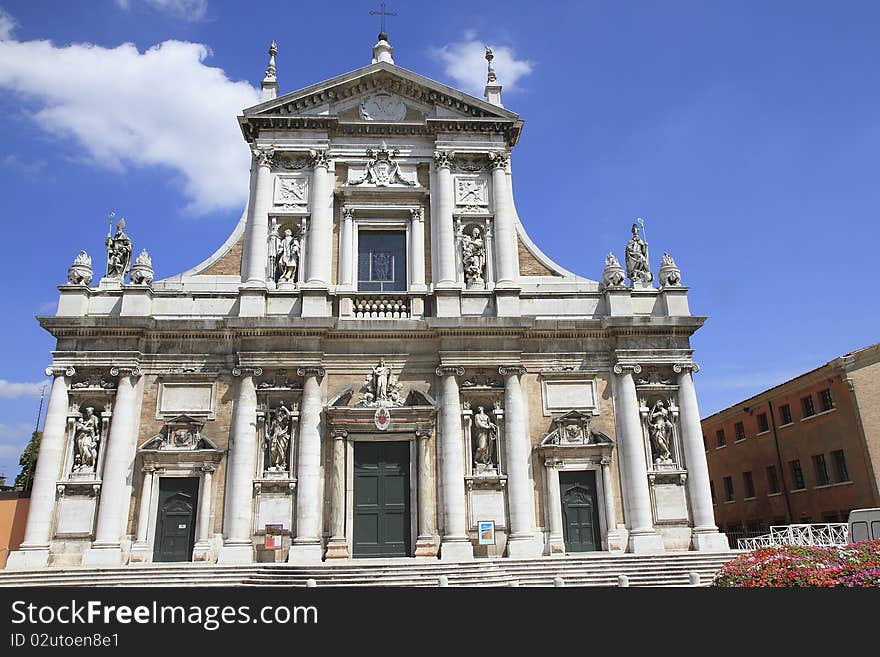 The basilica of Santa Maria in Porto in Ravenna, Italy