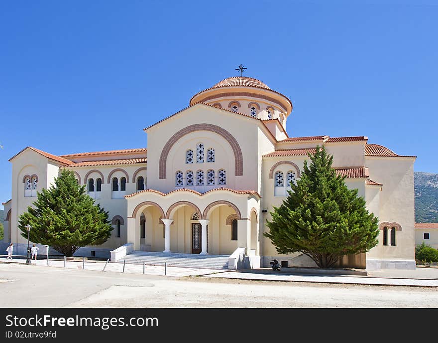 St. Gerasimos Monastery, Kefallonia - blue sky