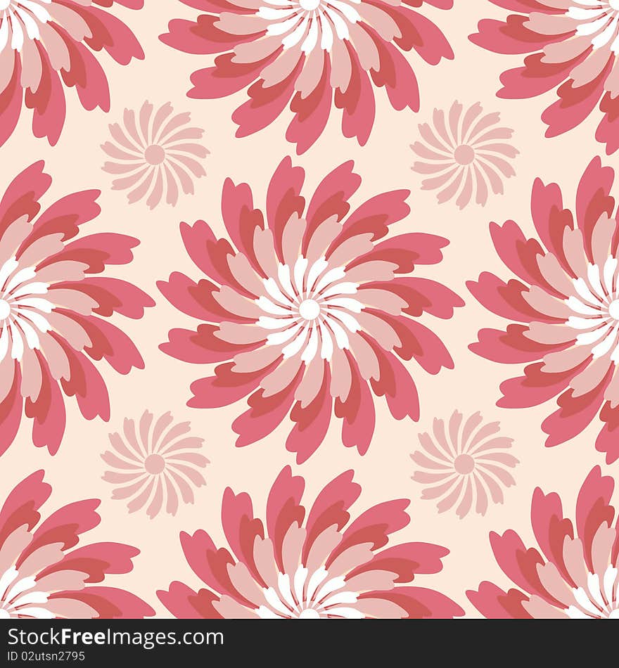 Stylized flowers on a light background. Stylized flowers on a light background