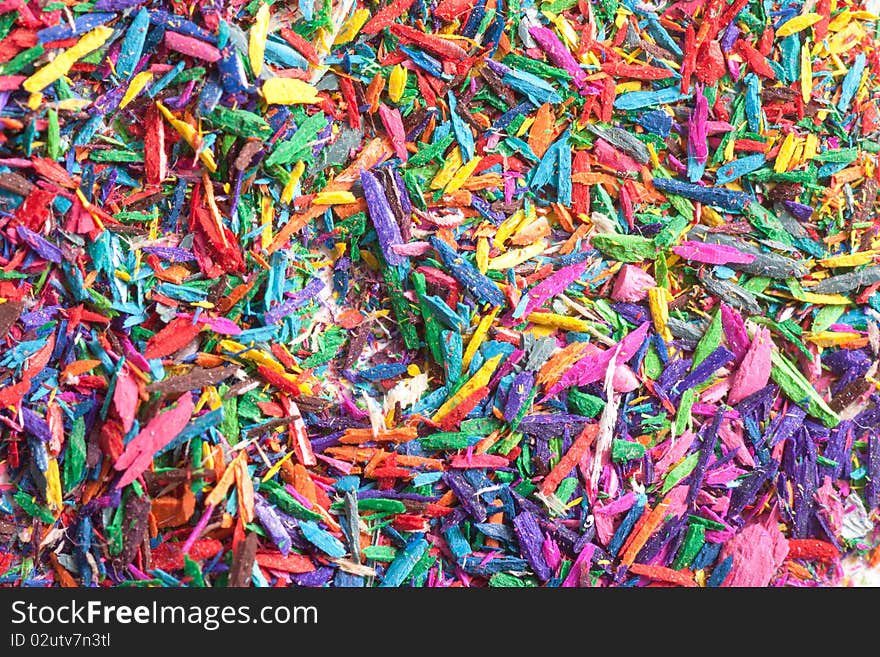 Colorful background with pencils peels