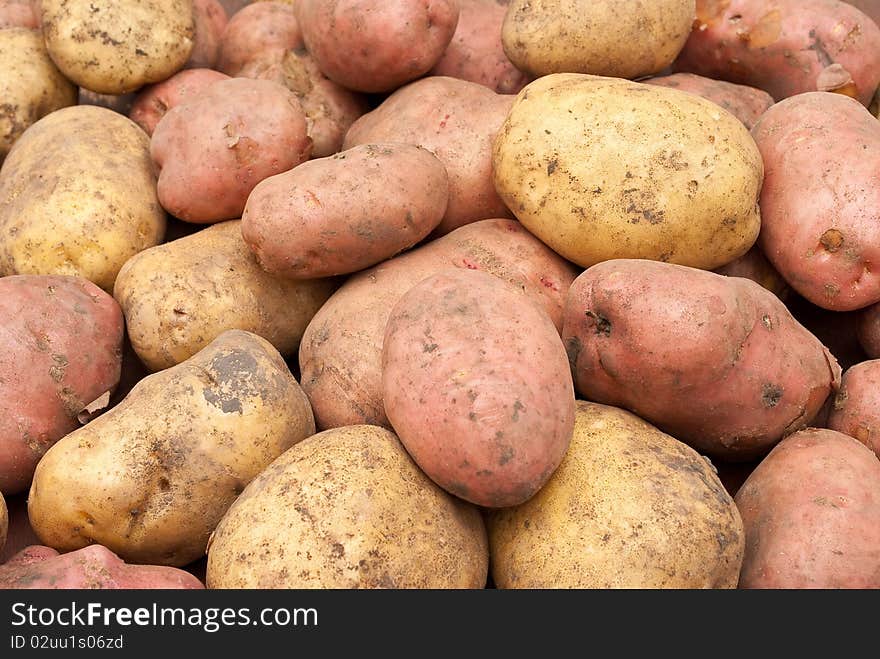 New potatoes for background or food