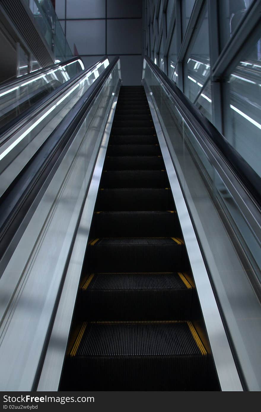 Travelator in Shiodome Business District, Tokyo, Japan. Travelator in Shiodome Business District, Tokyo, Japan