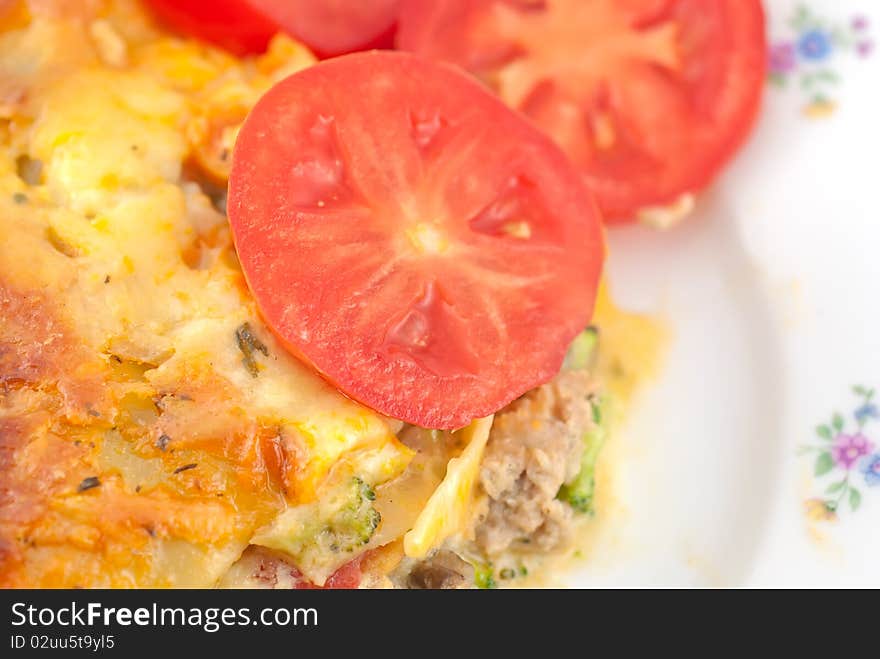 Lasagna And Salad