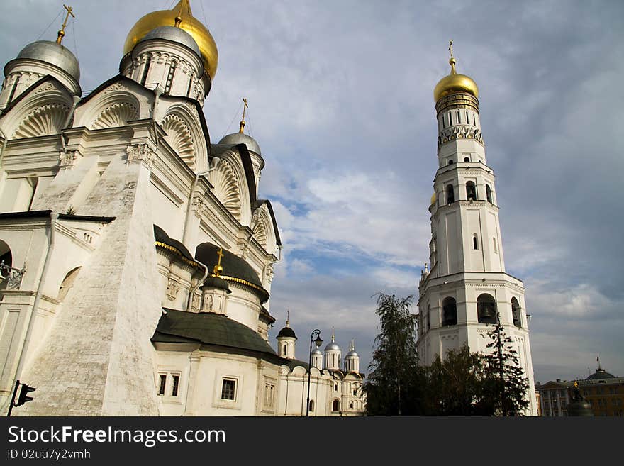 Kremlin's cathedral square in Moscow