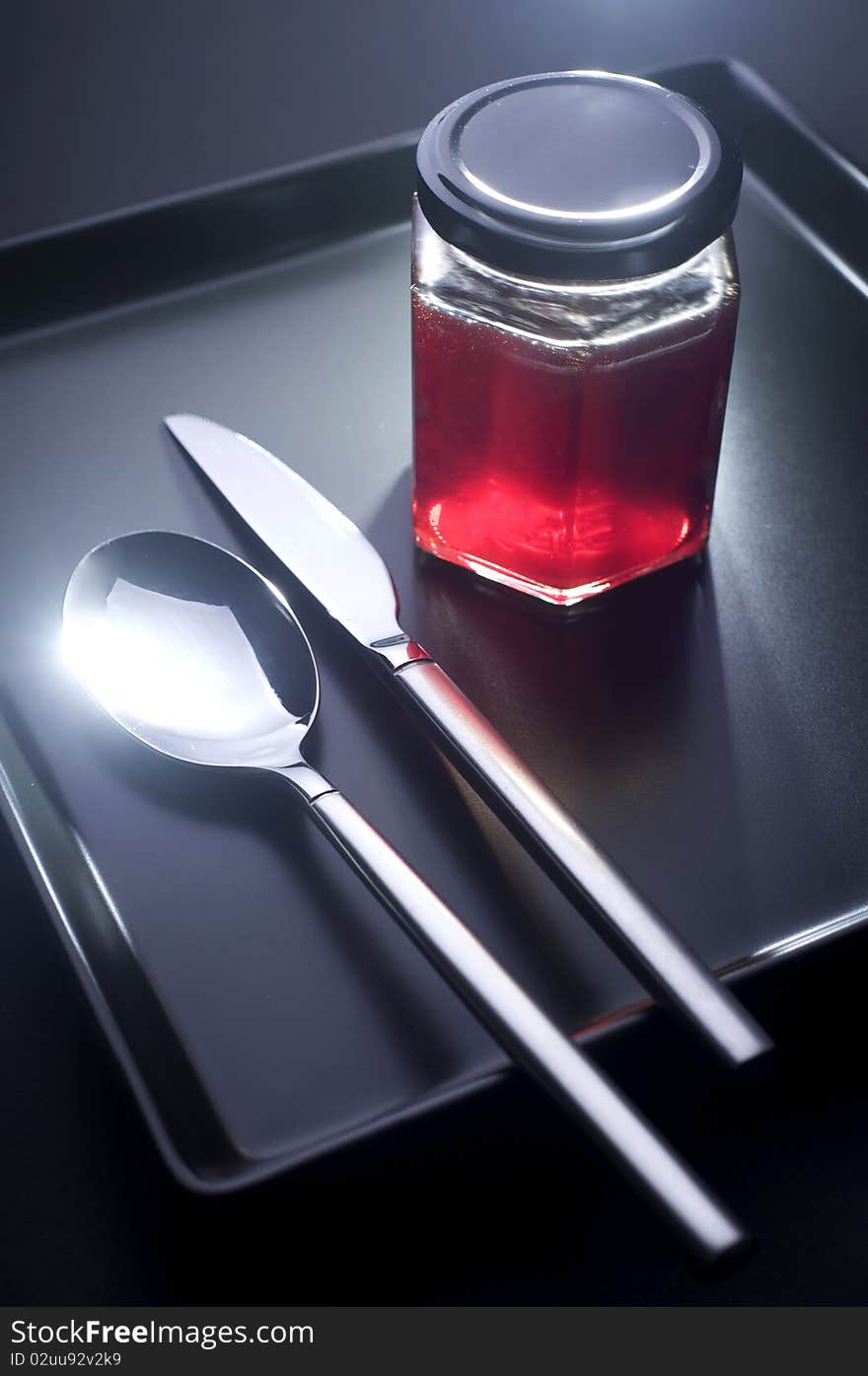 Jars Filled With Colorful Jam