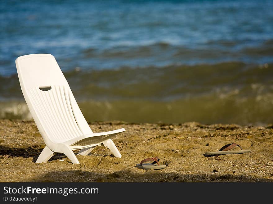 Relaxing on the beach