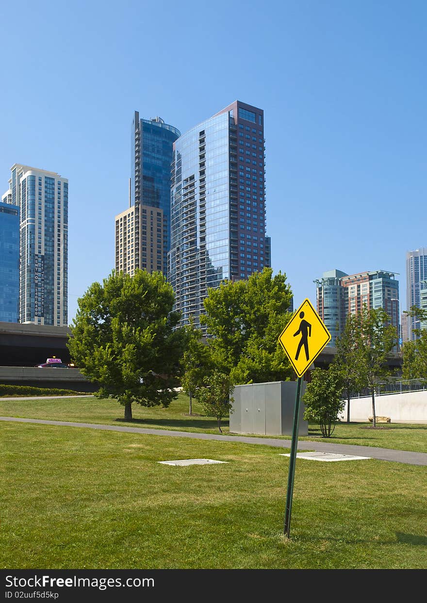 Pedestrian Sign in Chicago