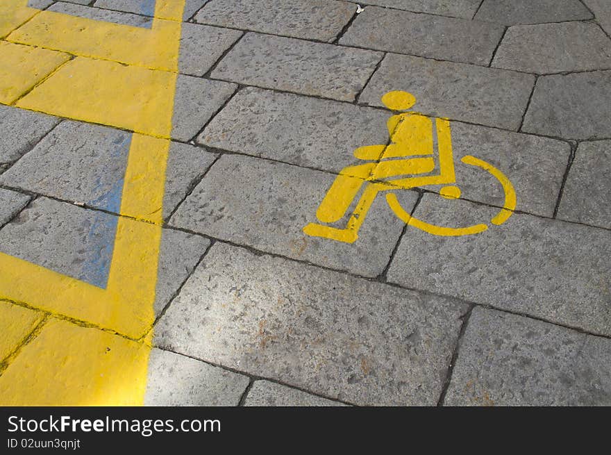 Graphic symbol for parking for the disabled