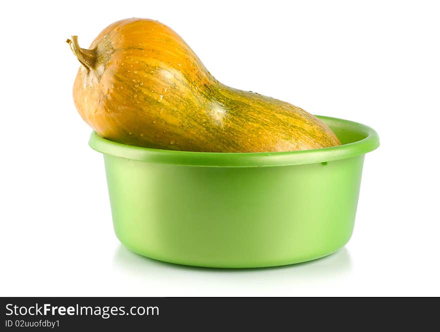 Ripe squash in the container