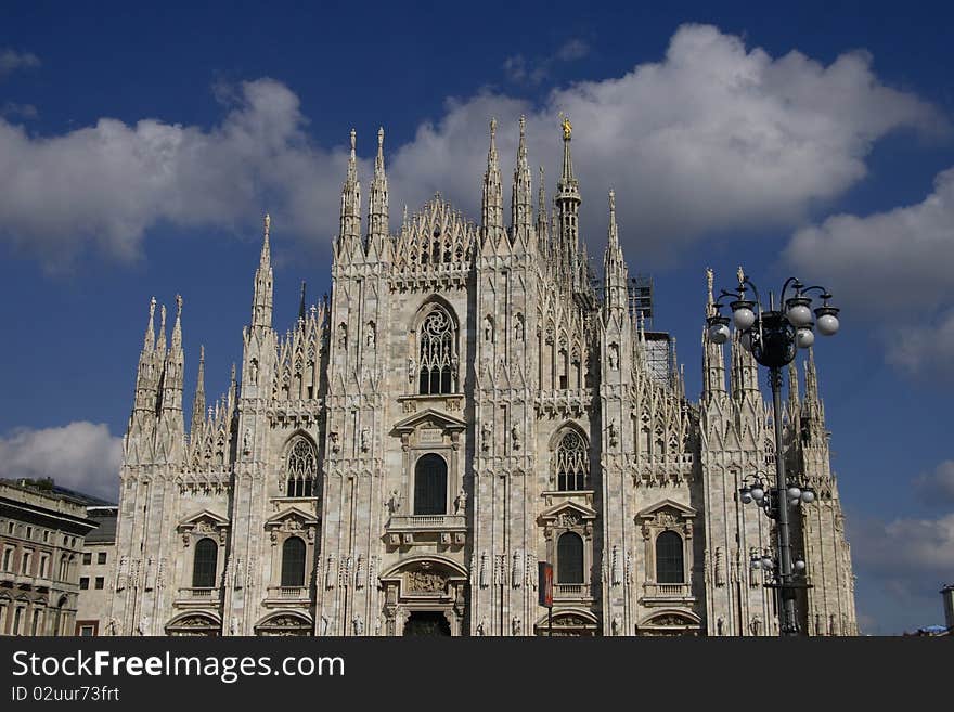 The Milan's dome under a fantastic sky