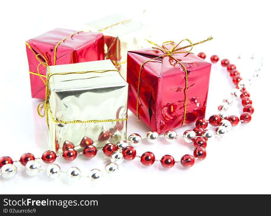 Christmas gifts decoration isolated