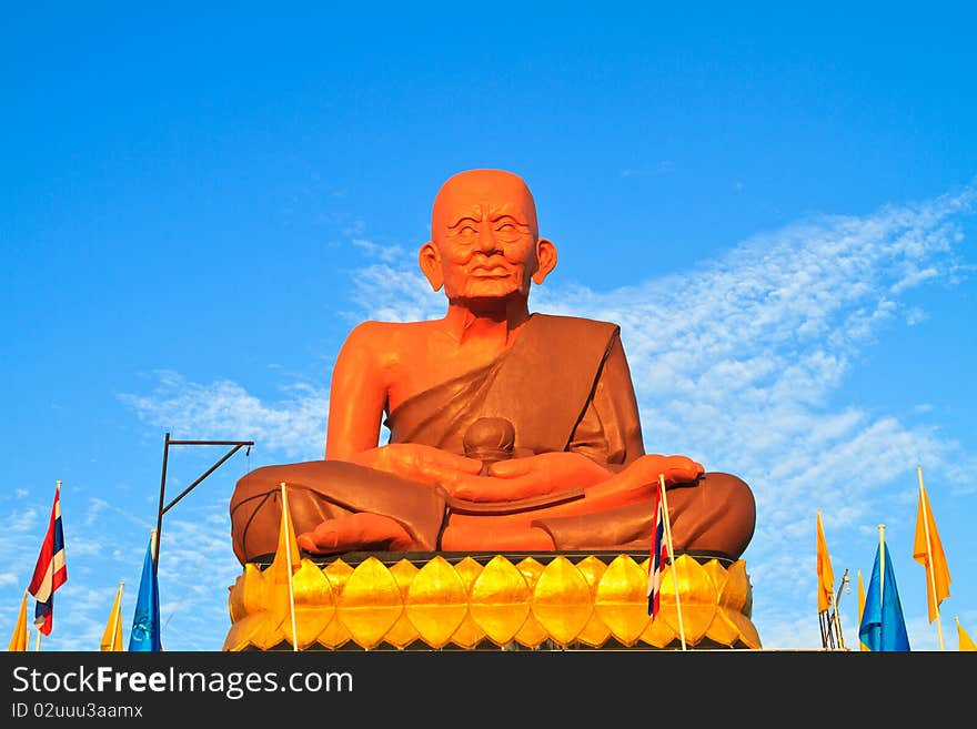 Thai buddha in thai temple,south of thailand